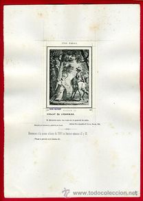 Art: GRABADO DON QUIJOTE, DON QUIXOT, CERVANTES, ORIGINAL , LEER DESCRIPCION, G13